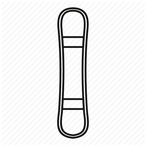 512x512 Board, Isolated, Line, Outline, Snowboard, Snowboarding, Sport Icon