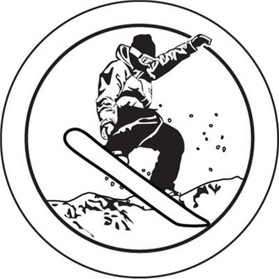 400x400 Snowboard Drawing