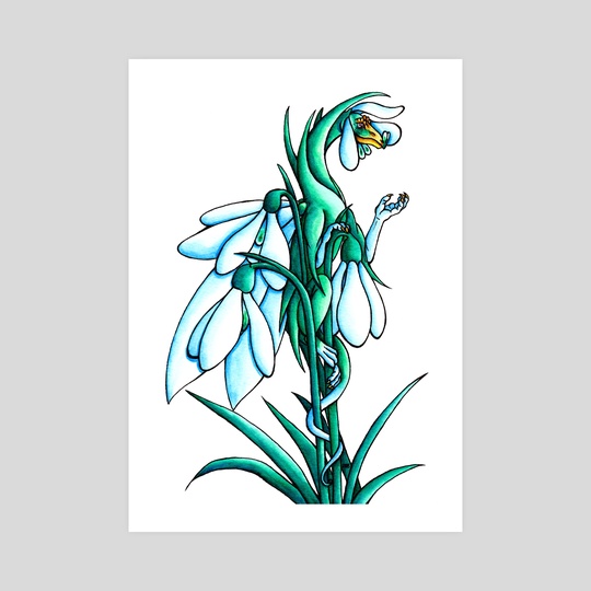 540x540 Snowdrop Flower Dragon, An Art Print