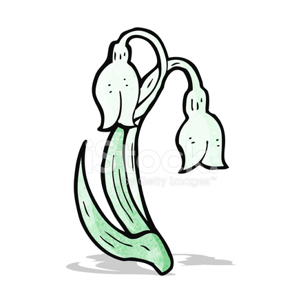 440x440 Cartoon Snowdrop Stock Vector