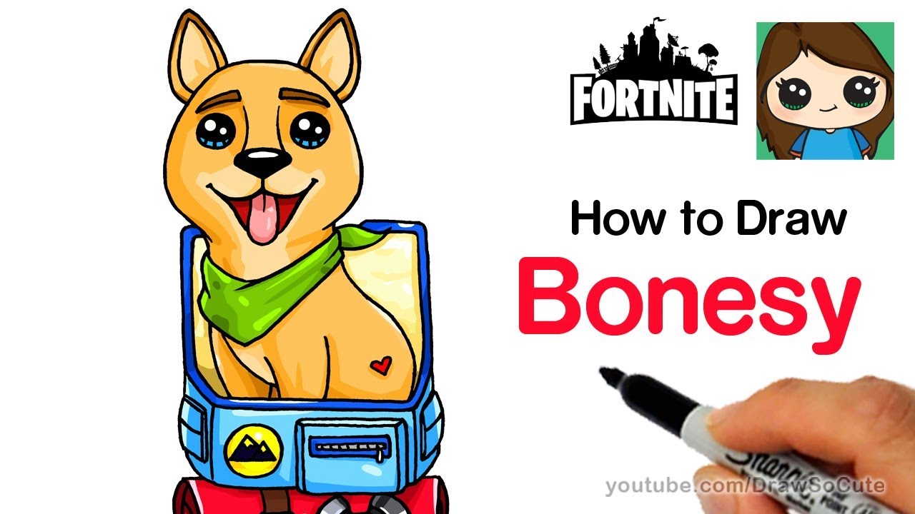 1280x720 How To Draw Fortnite Pet Back Bling Bonesy The Dog