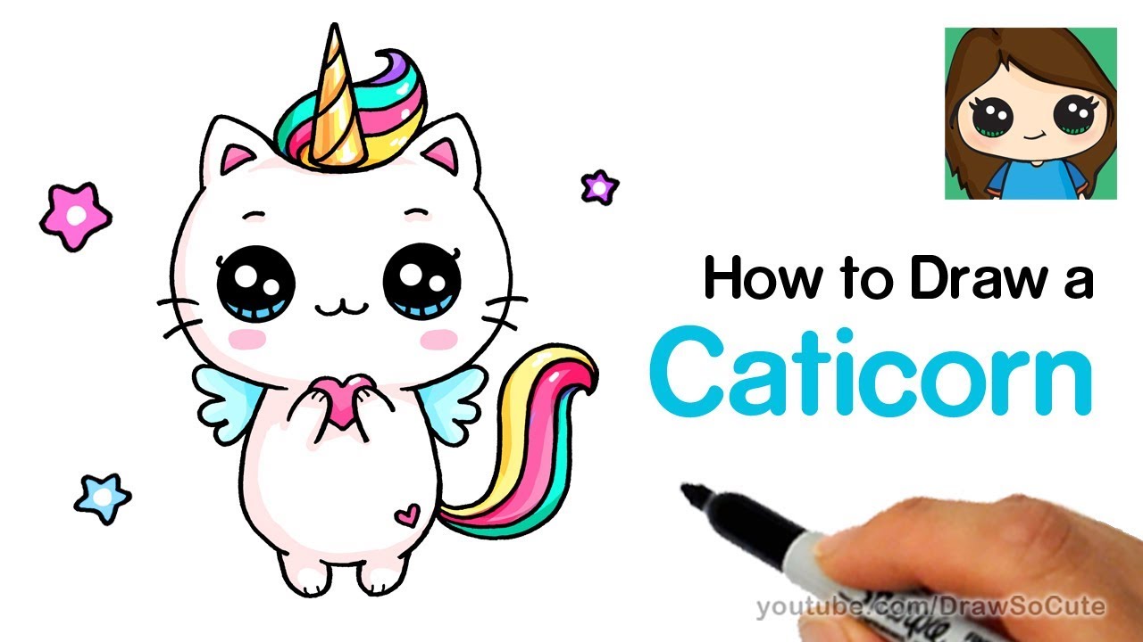 1280x720 How To Draw A Caticorn Easy