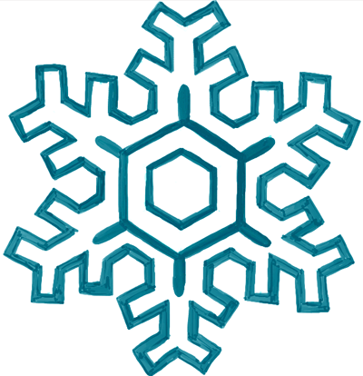 400x414 How To Draw Snowflakes Drawing Tutorial
