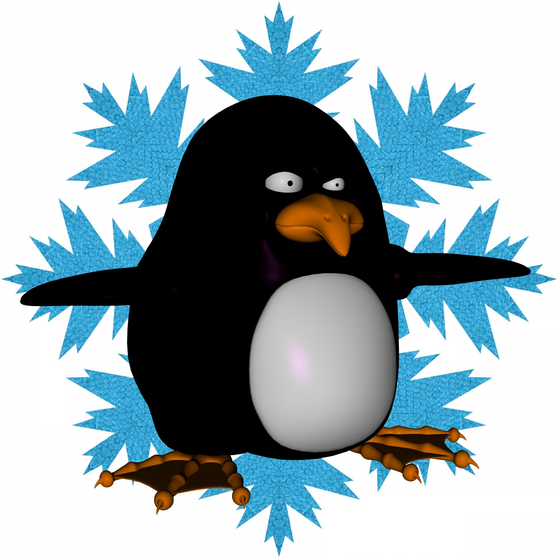 1920x1920 Penguin, Toon, Cartoon, Drawing, Isolated