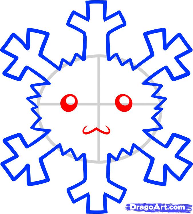 675x751 Step How To Draw A Snowflake For Kids