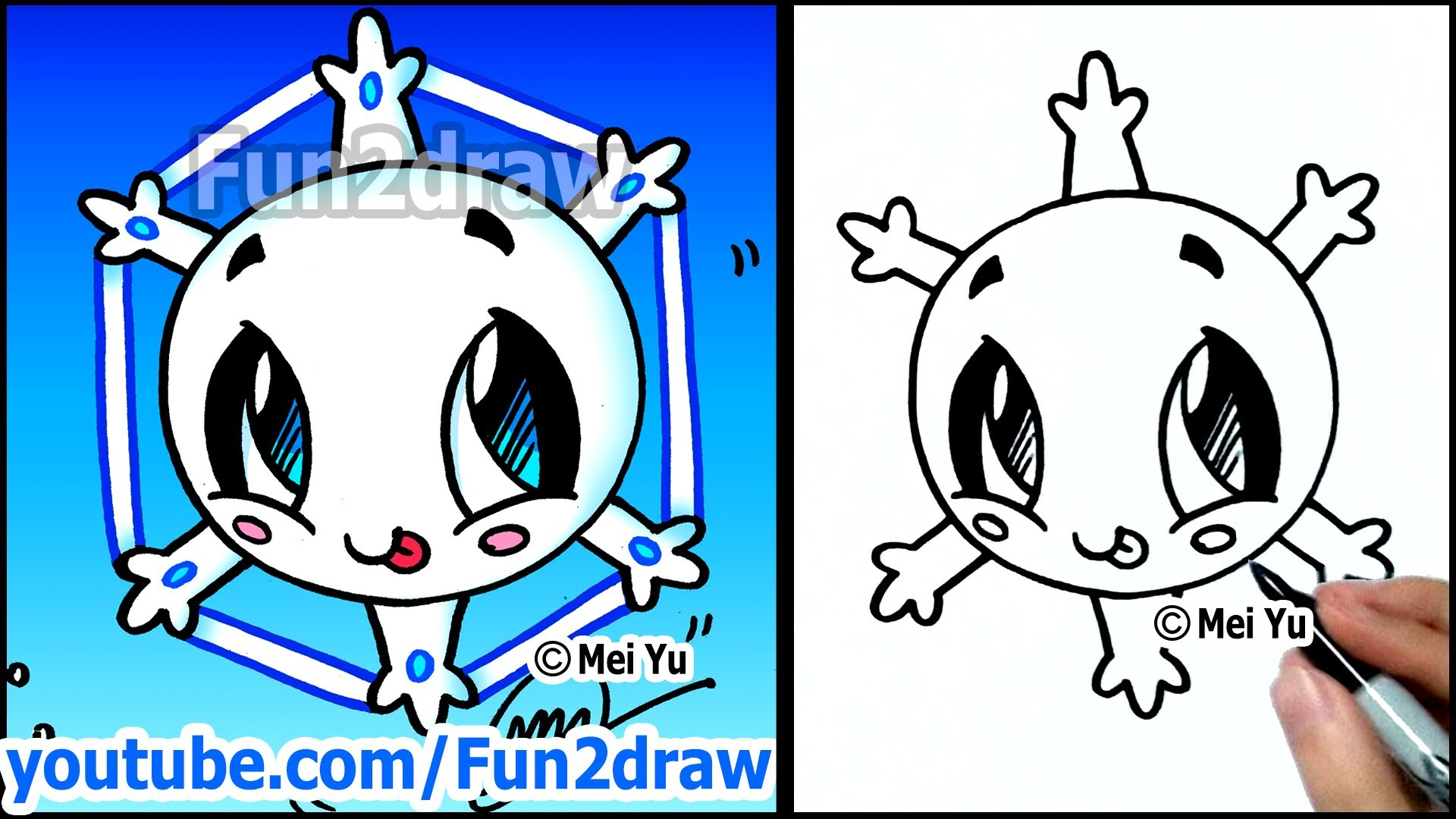 1920x1080 Steps To Draw A Snowflake Christmas + Winter Cartoons