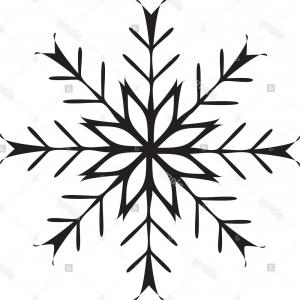 300x300 Vector Single Cartoon Illustration Snowflake On White Background
