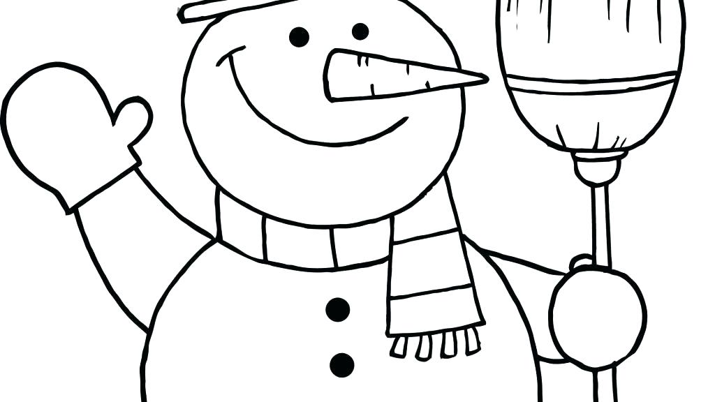 1024x576 Snowman And Snowflakes Coloring Pages Snowflake Color Sheet Winter