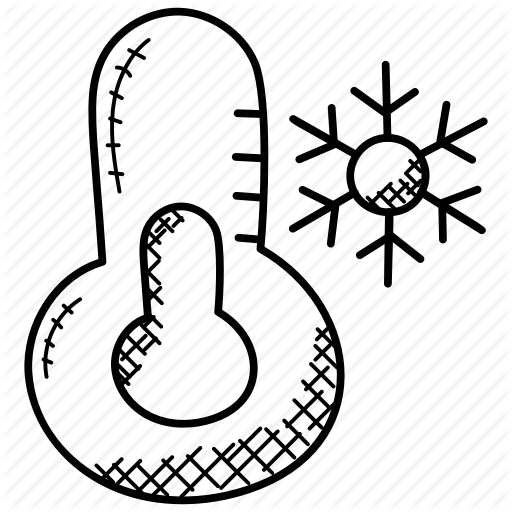 512x512 Thermometer, Snowflake, Drawing, Transparent Png Image Clipart