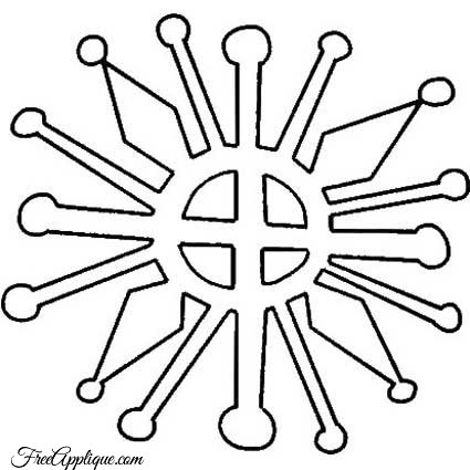 425x425 Snowflake Patterns For Applique