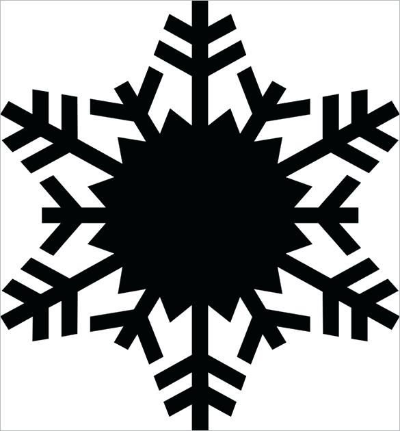 585x630 Snowflake Stencil Template Free Printable Word Fern Snowflake