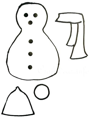 400x513 Coloring Pages Snowman Snowflake Cutout Paper Template Chain Cu