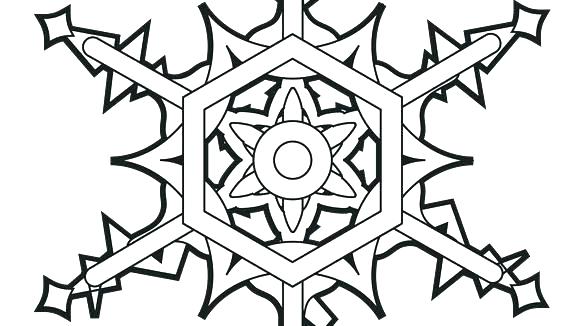 580x326 Printable Coloring Snowflakes Pages Ble Snowflake Free Snowflak