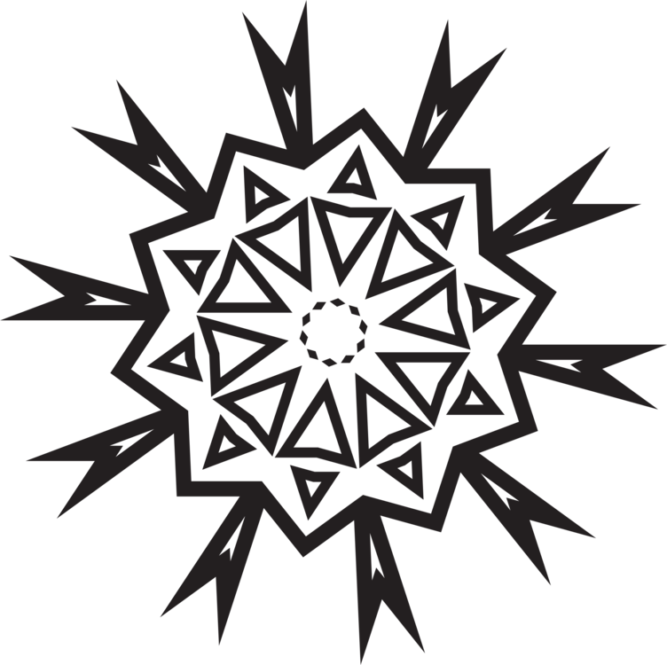 752x750 Silhouette Drawing Snowflake Visual Arts Black And White Cc0