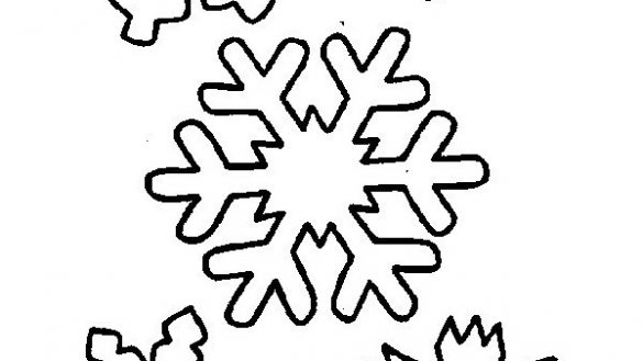 585x329 Snowflake Coloring Pages Printable Templates Firstpalette Com