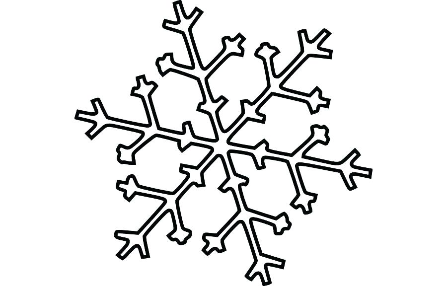 900x580 Snowflake Outline Template