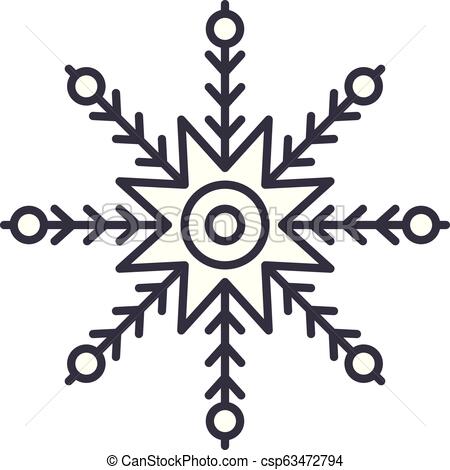 450x470 Creative Snowflake Line Icon Concept Creative Snowflake Vector