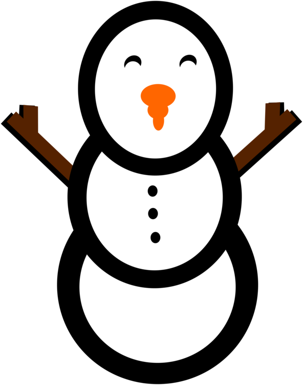 592x750 Drawing Snowman Cartoon Line Art Cc0