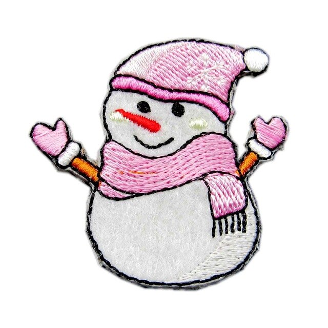 640x640 Custom Chenille Lovely Snowman Patch Cheap Cartoon Embroidery