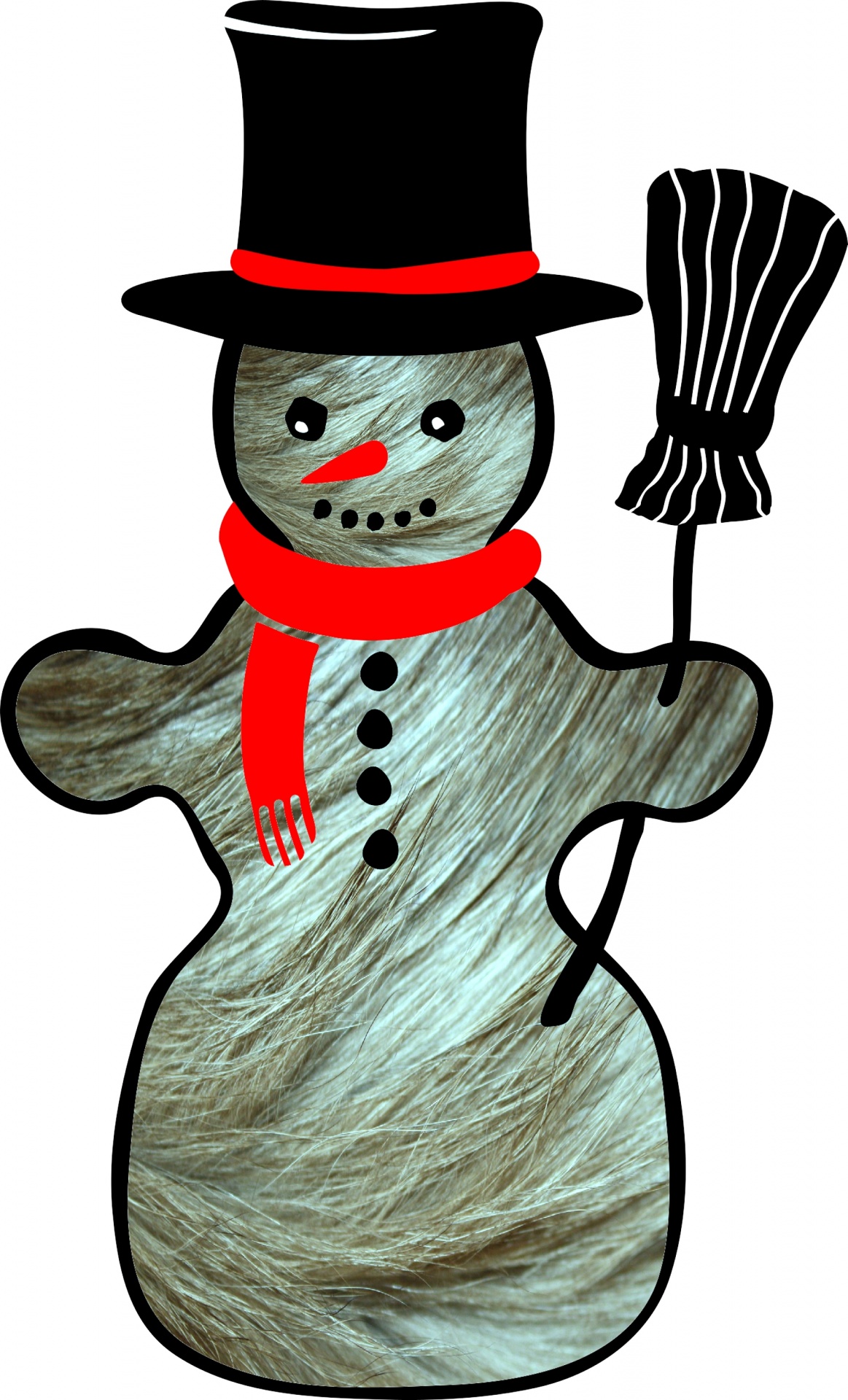 1163x1920 Snowman, Hair, Broom, Hat, Scarf
