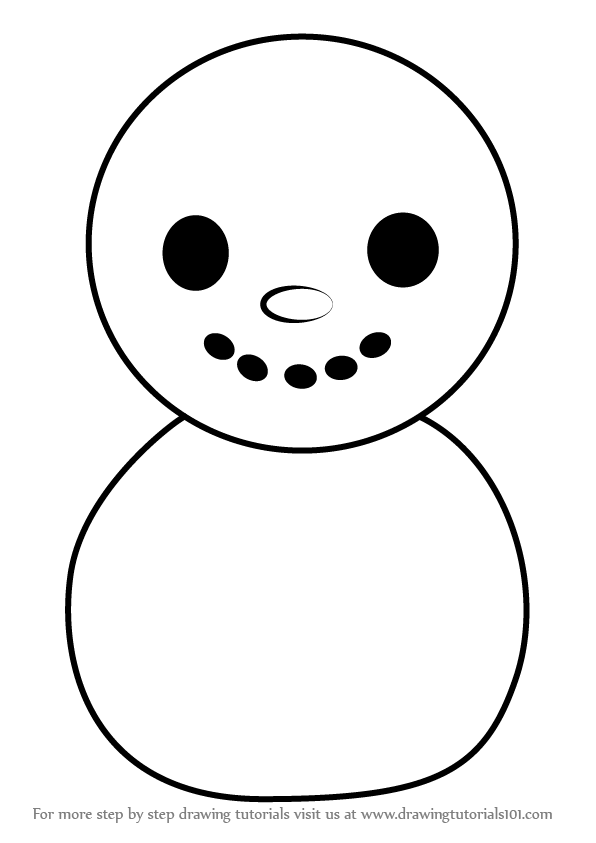 596x843 Learn How To Draw Baby Snowman From Animal Crossing