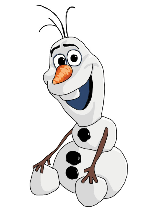 610x820 Learn To Draw Frozen's Olaf The Snowman Step