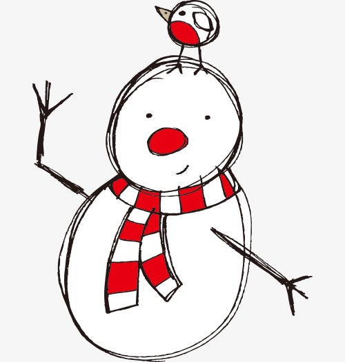 500x526 Vector Chick Snowman, Vector, Hand Painted, Line Png And Vector