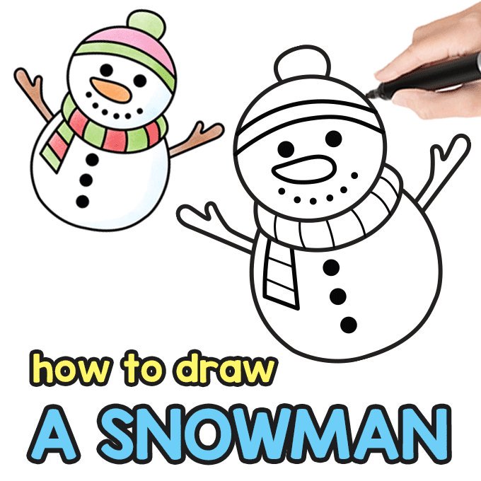 680x680 Easy Peasy And Fun On Twitter How To Draw A Snowman Step