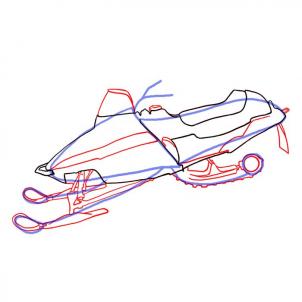 302x302 How To Draw Snowmobile