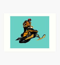 210x230 Snowmobile Drawing Art Prints Redbubble