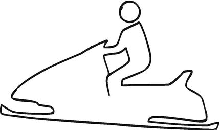 430x254 Snowmobile Outline Coloring Page Could Be Used As A Template