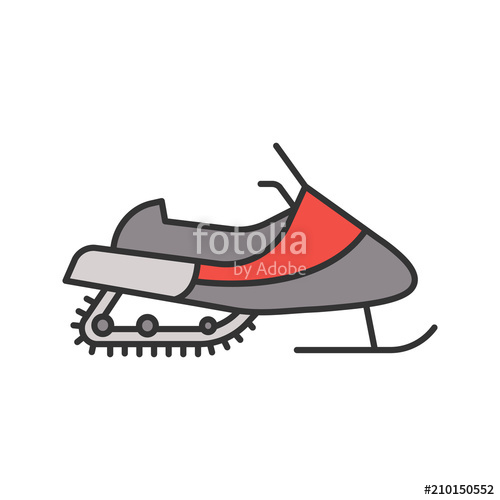 500x500 Snowmobile Color Icon Stock Image And Royalty Free Vector