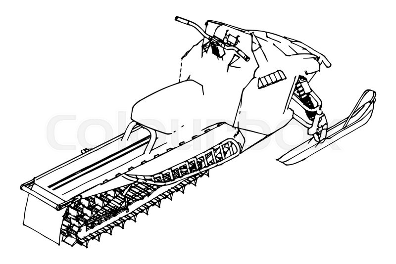 800x534 Snowmobile Vector Illustration In A Stock Vector Colourbox