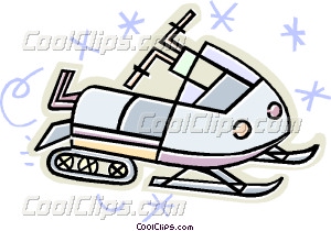 300x210 Snowmobile Vector Clip Art
