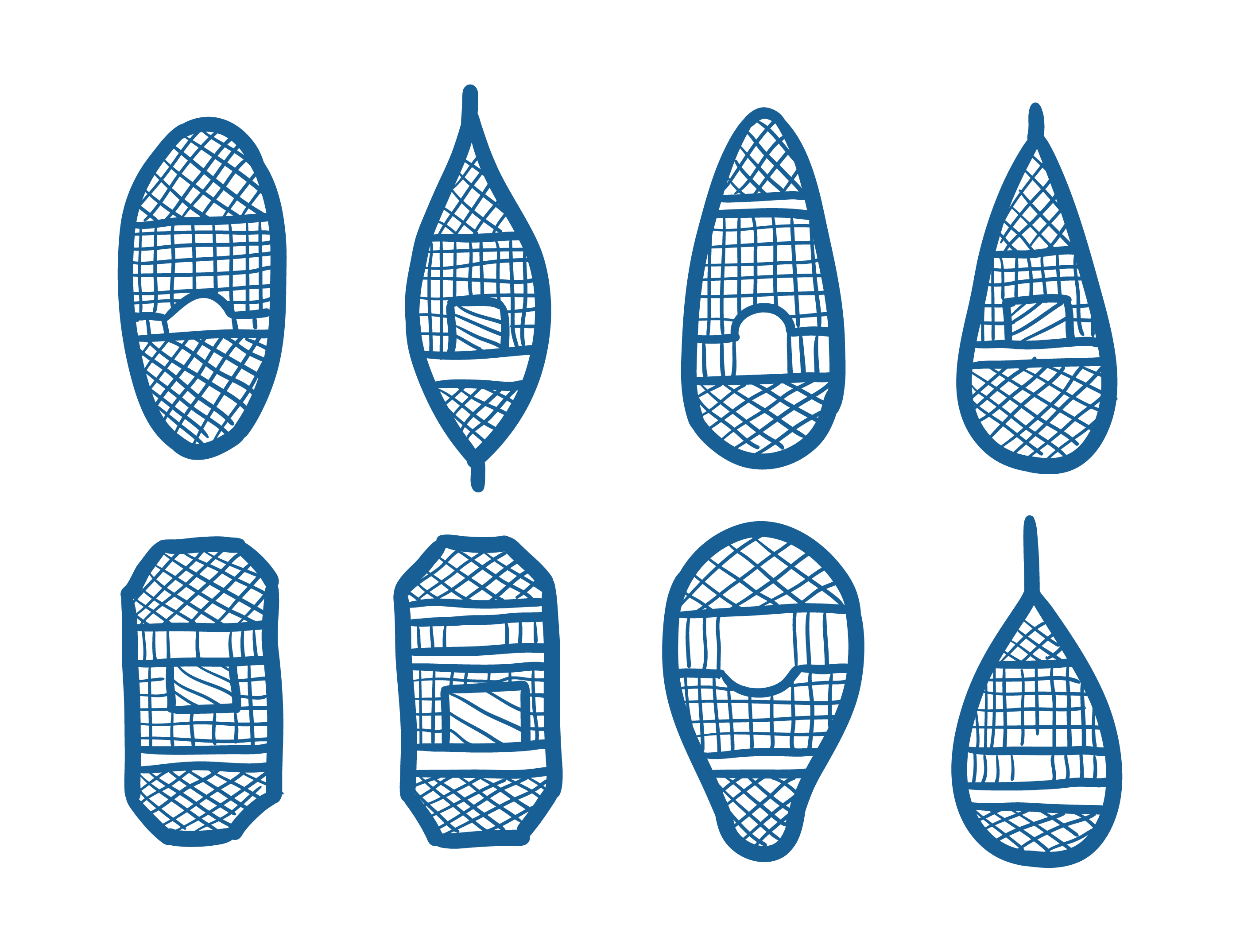 2800x2150 Snowshoe Icons Vector