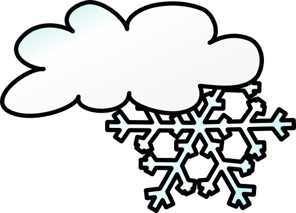 600x433 Winter Cloud Snow Flake Clip Art Free Vector In Open Office