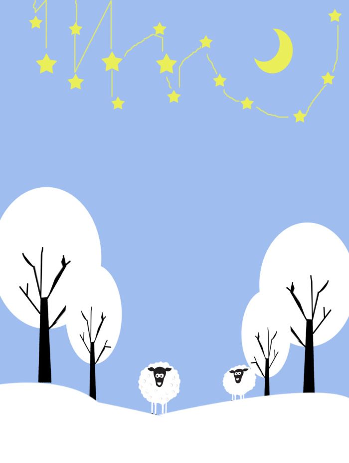 700x930 Winter,fresh,cartoons,sheep,stars,snow,background,star Burst,snowy