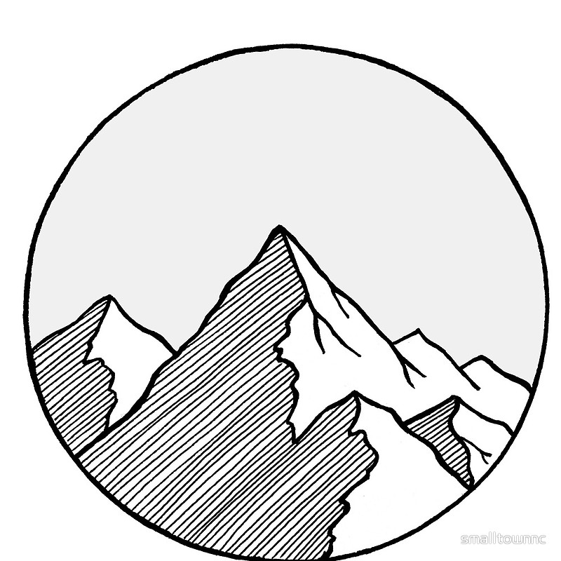 Snowy Mountain Drawing