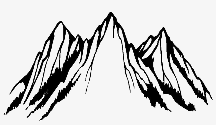 820x476 Mountain Clip Art Black And White