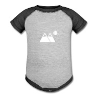 190x190 Snowy Mountain Drawing Baby Lap Shoulder T Shirt Spreadshirt