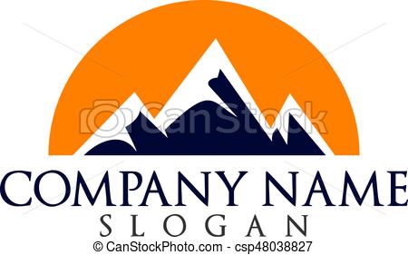 450x281 Snowy Mountain And Sun Vector Logo Design Travel And Tourism