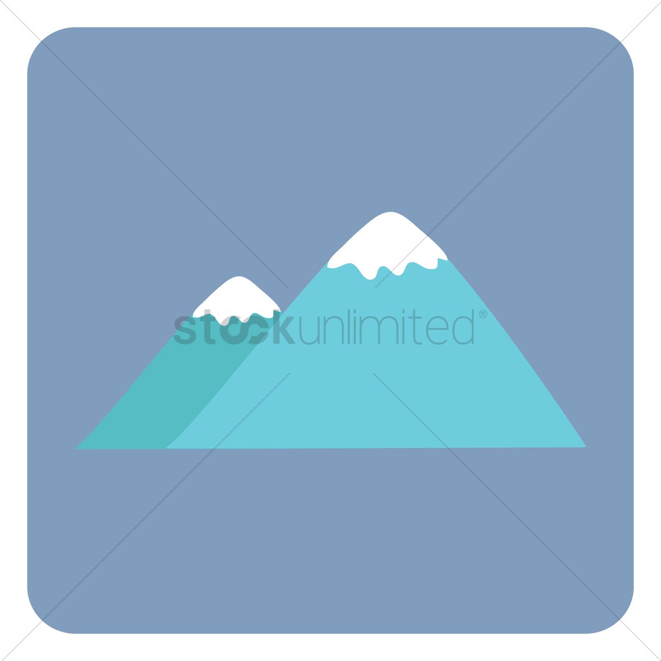 1300x1300 Snowy Mountains Vector Image