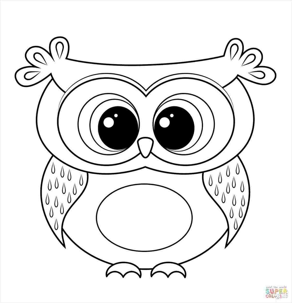 1206x1251 Drawing To Draw A Cute Snowy Owl For Kids Google Search