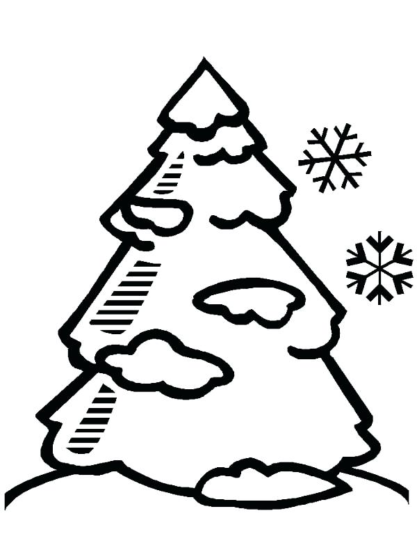 600x800 Tree Drawing Snow For Free Download