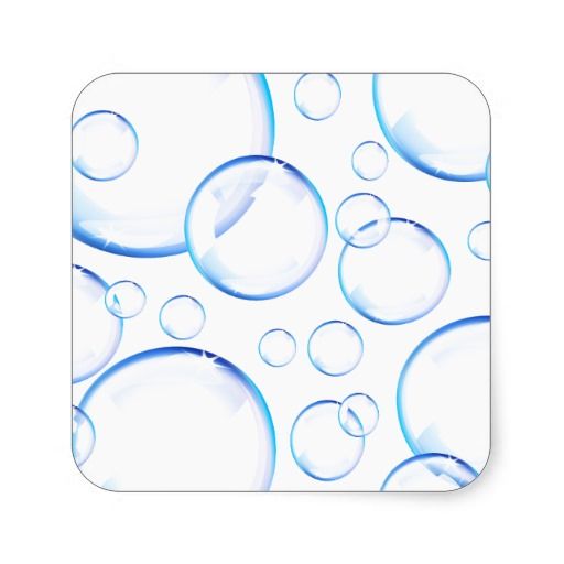 512x512 Transparent Blue Soap Bubbles Square Sticker Zazzle Ca