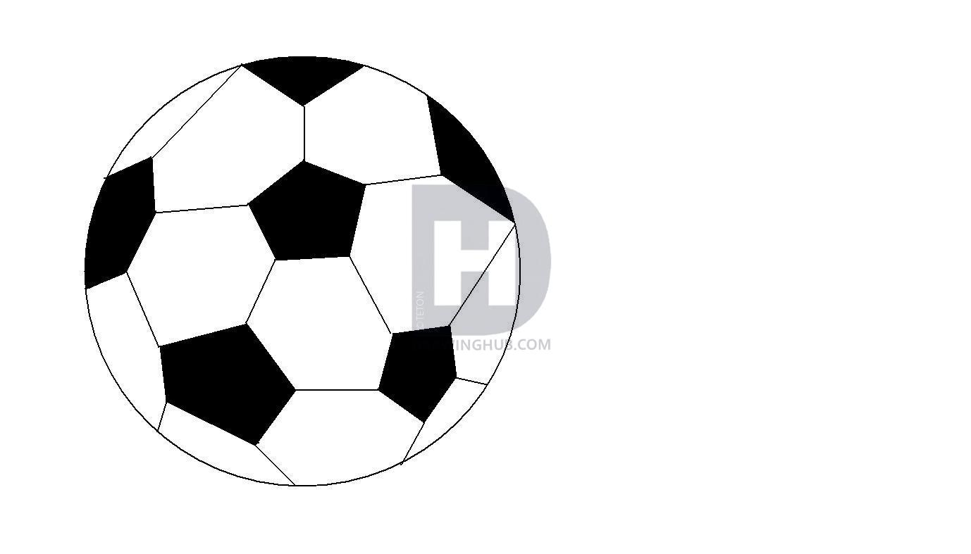 1378x787 How To Draw A Soccer Ball, Step