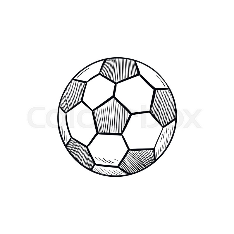 800x800 Soccer Ball Hand Drawn Outline Doodle Stock Vector Colourbox