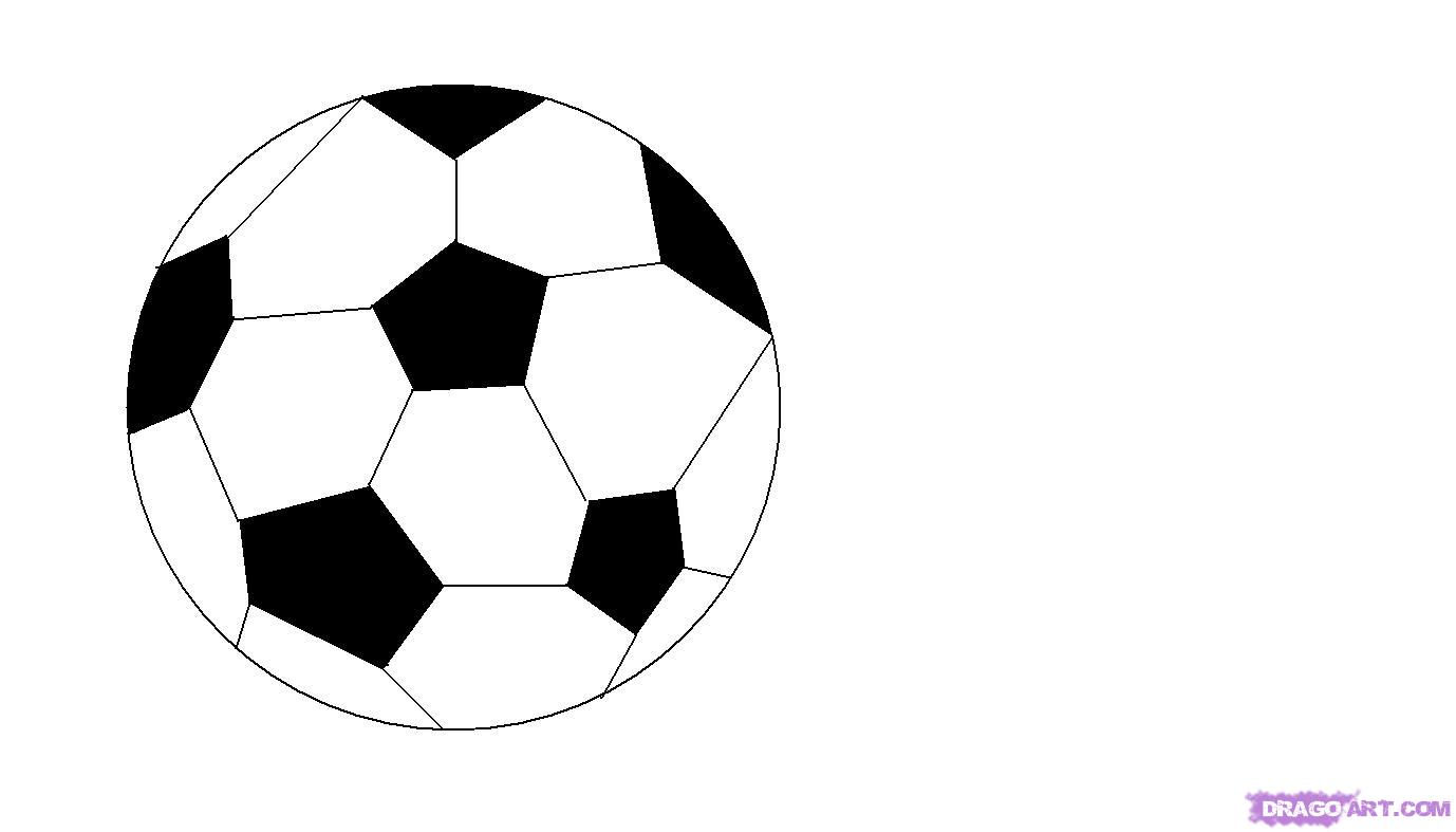 1378x787 How To Draw A Soccer Ball, Step