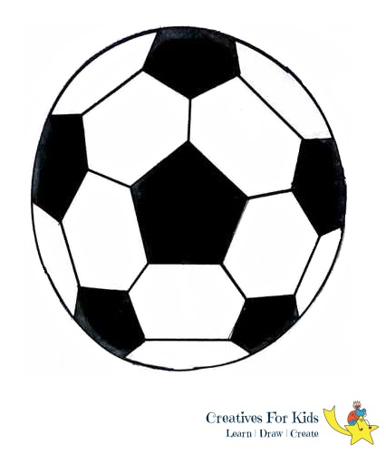 426x501 How To Draw A Soccer Ball Step