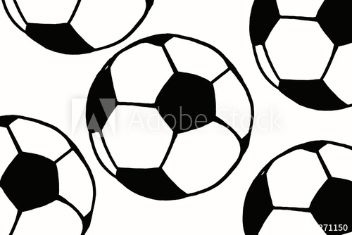500x334 Soccer Ball Hand Drawn Simple Illustration, Black Ball Pattern